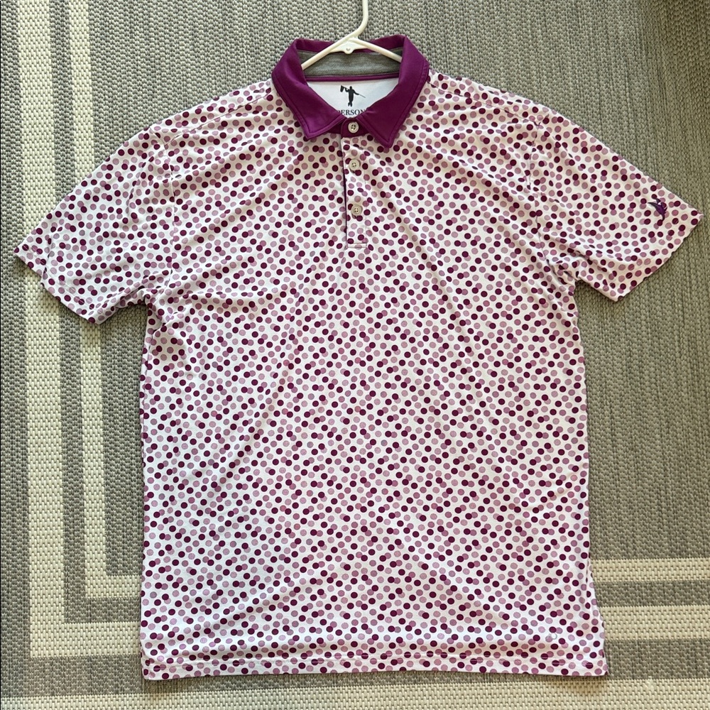 Stylish Men's Polo Shirt with Purple Accents